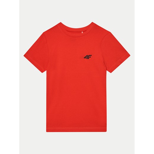 4F T-Shirt 4FJWMM00TTSHM1626 Czerwony Regular Fit ze sklepu MODIVO w kategorii T-shirty chłopięce - zdjęcie 182767845