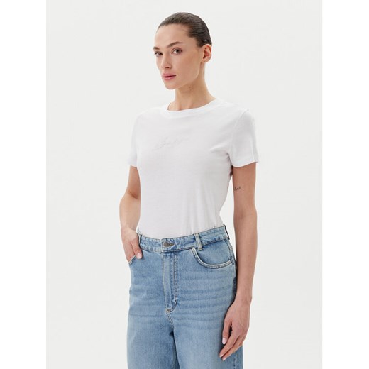 BOSS T-Shirt C_Esogo_2 50538826 Écru Regular Fit ze sklepu MODIVO w kategorii Bluzki damskie - zdjęcie 182767859