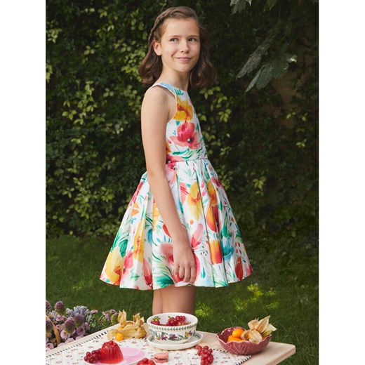 Abel & Lula Sukienka elegancka 5064 Kolorowy Regular Fit ze sklepu MODIVO w kategorii Sukienki dziewczęce - zdjęcie 182767866