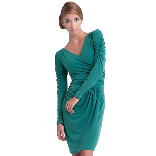 Sukienka Jersey Long Sleeves - Green pandzior-pl-new-vogue sukienka