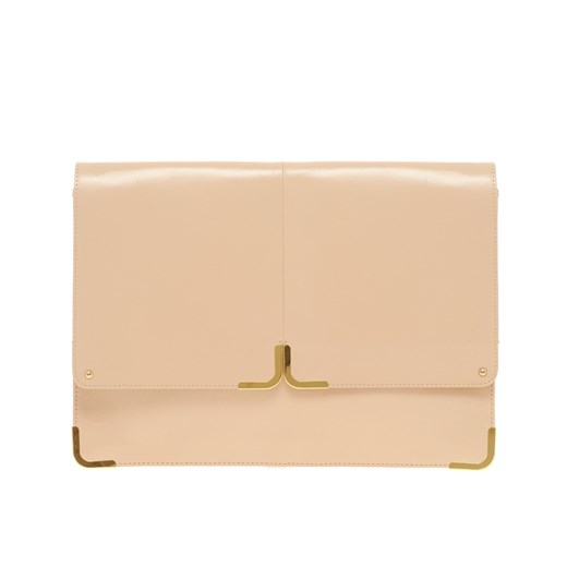 Kopertówka Asos Leather With Metal Tip - Nude  pandzior-pl-new-vogue  kopertówki