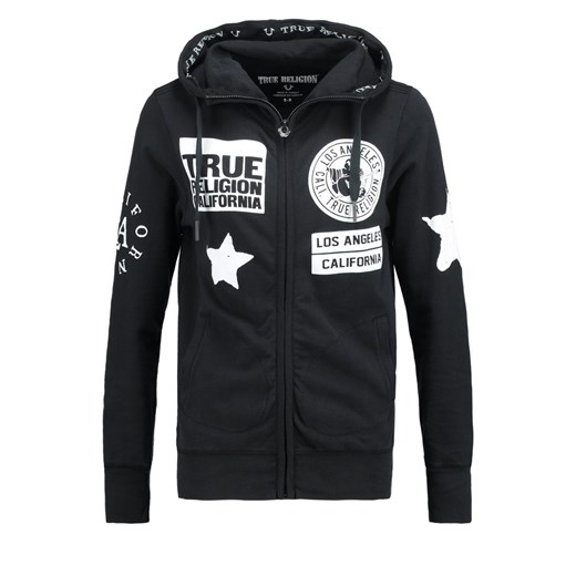 True Religion Bluza rozpinana jet black zalando czarny abstrakcyjne wzory