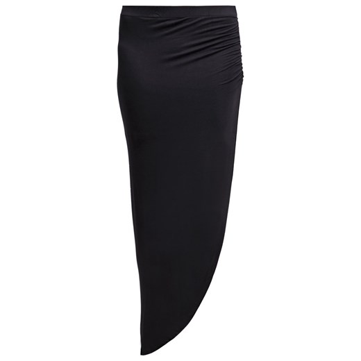 ONLY ONLRIA  Długa spódnica black zalando czarny abstrakcyjne wzory