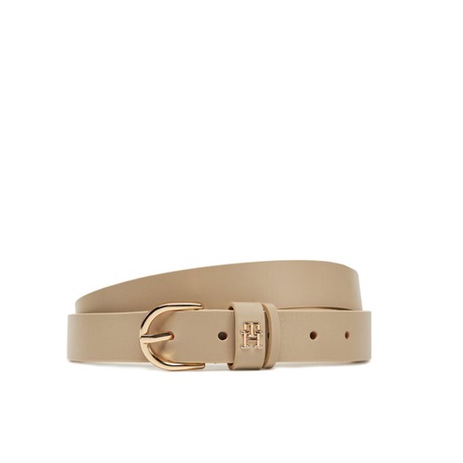 Pasek Damski Tommy Hilfiger Essential Effortless 2.5 AW0AW16836 Beżowy ze sklepu eobuwie.pl w kategorii Paski damskie - zdjęcie 183545666