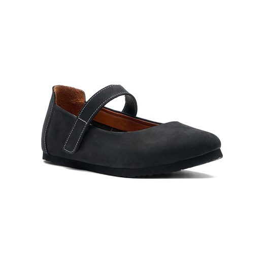 Comfortfusse Skórzane baleriny w kolorze czarnym z paskiem ze sklepu Limango Polska w kategorii Balerinki - zdjęcie 183548666