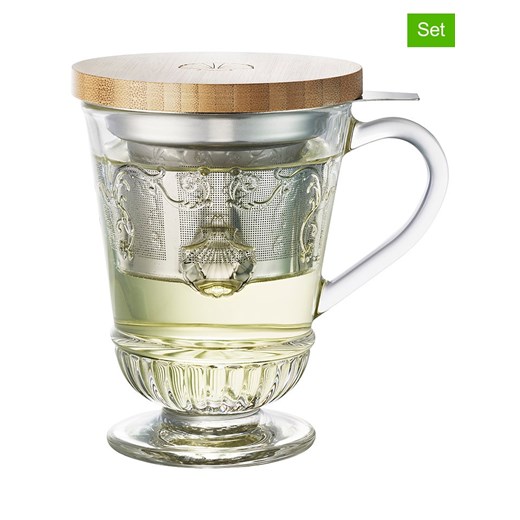 La Rochère France 3-częściowy zestaw &quot;Versailles&quot; w kolorze beżowym - 280 ml ze sklepu Limango Polska w kategorii Dzbanki i zaparzacze - zdjęcie 183548806