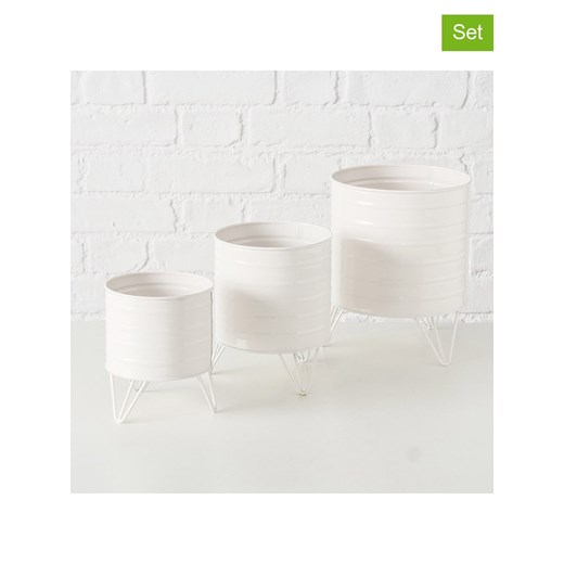 Boltze Osłonki (3 szt.) &quot;Rillana&quot; w kolorze białym na doniczki ze sklepu Limango Polska w kategorii Doniczki i osłonki - zdjęcie 183549106