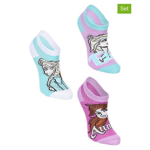 Disney Frozen Skarpety (3 pary) &quot;Kraina Lodu&quot; ze wzorem ze sklepu Limango Polska w kategorii Skarpetki dziecięce - zdjęcie 183549267