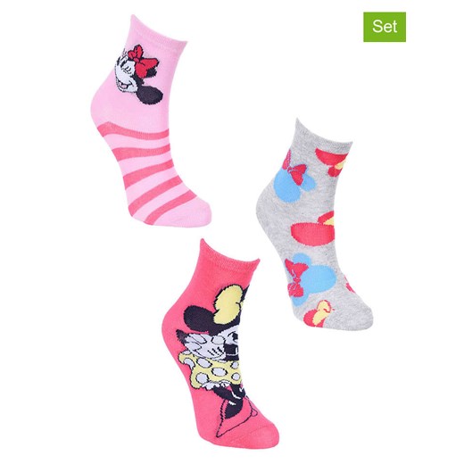Disney Minnie Mouse Skarpety (3 pary) &quot;Minnie&quot; ze wzorem ze sklepu Limango Polska w kategorii Skarpetki dziecięce - zdjęcie 183549286