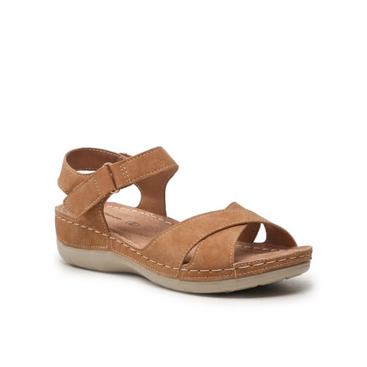 Sandały Clara Barson WSS20580-01 Brązowy ze sklepu eobuwie.pl w kategorii Sandały damskie - zdjęcie 183549795