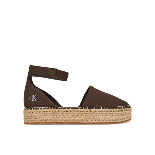 Espadryle Calvin Klein Jeans Flatform Espadrille Sling Mg YW0YW01735 Brązowy ze sklepu eobuwie.pl w kategorii Espadryle damskie - zdjęcie 183549866