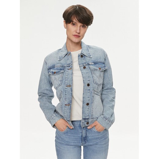 Wrangler Kurtka jeansowa Heritage 112350342 Niebieski Regular Fit ze sklepu MODIVO w kategorii Kurtki damskie - zdjęcie 183550485