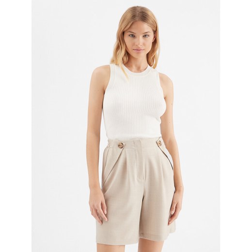 JDY Top Aya 15287501 Biały Slim Fit ze sklepu MODIVO w kategorii Bluzki damskie - zdjęcie 183550486