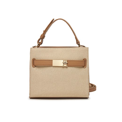 Tommy Hilfiger Torebka Th Heritage Mini Satchel Canvas AW0AW17406 Beżowy ze sklepu MODIVO w kategorii Torebki damskie - zdjęcie 183550497