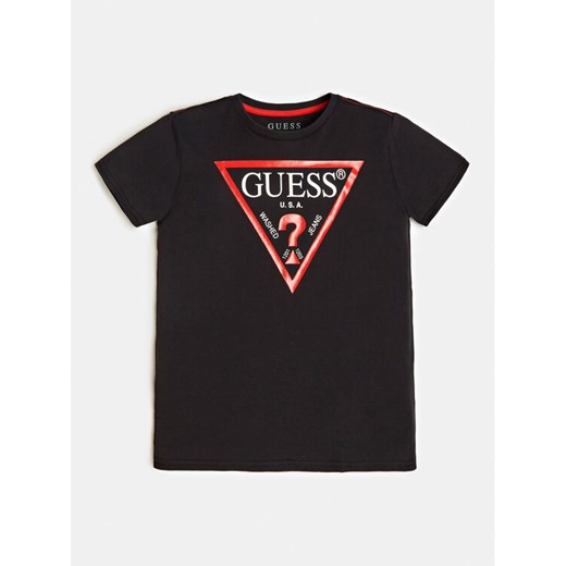 Guess T-Shirt L73I55 K8HM0 Czarny Regular Fit ze sklepu MODIVO w kategorii T-shirty chłopięce - zdjęcie 183550499
