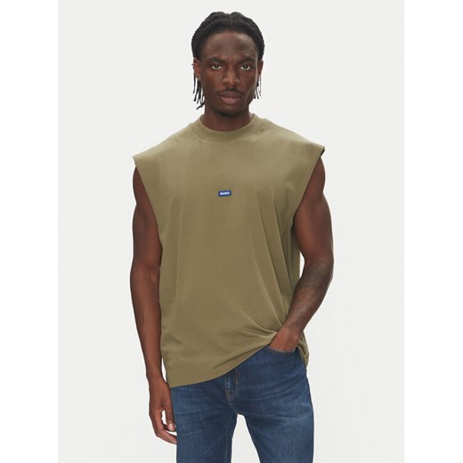 HUGO Tank top Navertz 50509773 Zielony Regular Fit ze sklepu MODIVO w kategorii T-shirty męskie - zdjęcie 183551398
