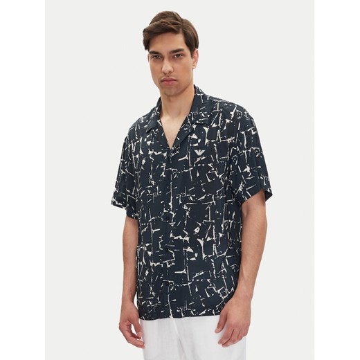 Emporio Armani Koszula EM000593 AF12351 FB070 Granatowy Regular Fit ze sklepu MODIVO w kategorii Koszule męskie - zdjęcie 183551429