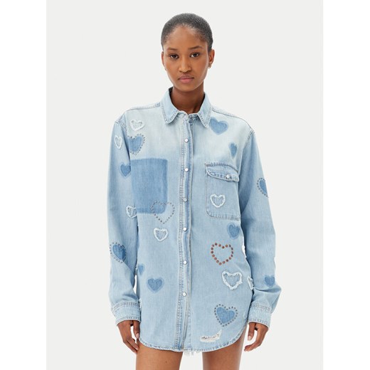 One Teaspoon Koszula jeansowa Everyday Studded 26714 Niebieski Relaxed Fit ze sklepu MODIVO w kategorii Koszule damskie - zdjęcie 183551509