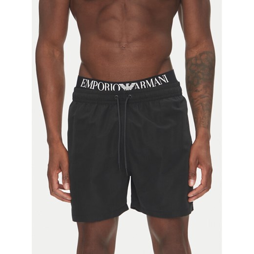 Emporio Armani Szorty kąpielowe EM000686 AF12329 MC117 Czarny Regular Fit Emporio Armani S MODIVO