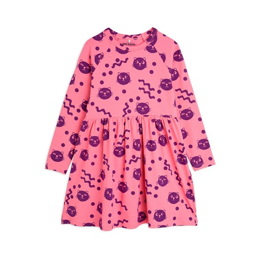 MINI RODINI Sukienka codzienna Squiggly Cats 2515010628 Różowy Regular Fit ze sklepu MODIVO w kategorii Sukienki dziewczęce - zdjęcie 183551519