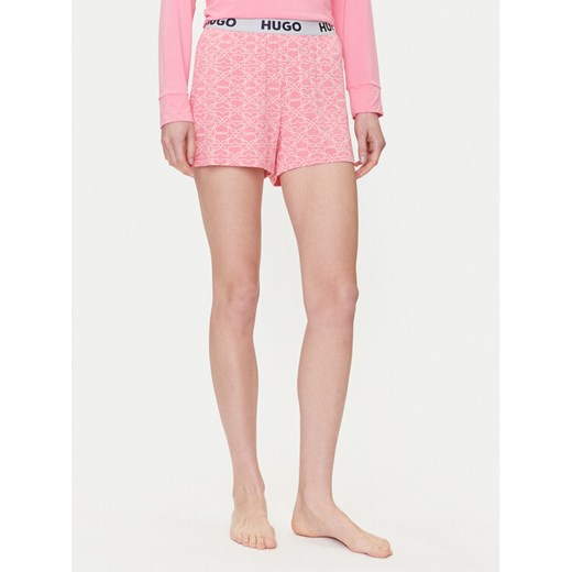 HUGO Szorty piżamowe Unite 50490704 Różowy Relaxed Fit ze sklepu MODIVO w kategorii Piżamy damskie - zdjęcie 183551529