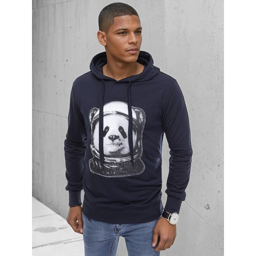 Bluza męska ciemnoniebieska Dstreet BX5131 ze sklepu DSTREET.PL w kategorii Bluzy męskie - zdjęcie 183553435