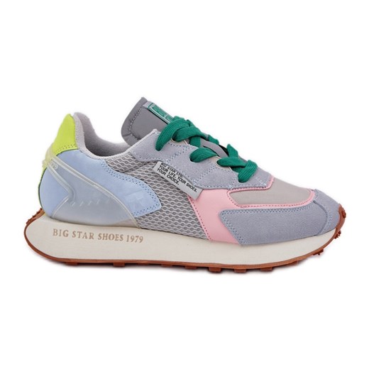 Sneakersy Damskie Na Platformie Memory Foam System Big Star NN274682 Niebieskie ze sklepu ButyModne.pl w kategorii Buty sportowe damskie - zdjęcie 183553678