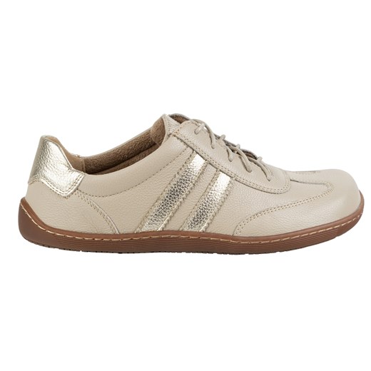 Olivier Buty Barefoot damskie skórzane minimalistyczne 1287 beżowe sneakersy beżowy ze sklepu ButyModne.pl w kategorii Półbuty damskie - zdjęcie 183553926