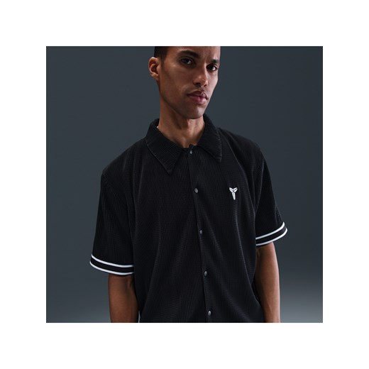 Męska plisowana koszulka z krótkim rękawem do koszykówki Kobe - Czerń ze sklepu Nike poland w kategorii T-shirty męskie - zdjęcie 183555186