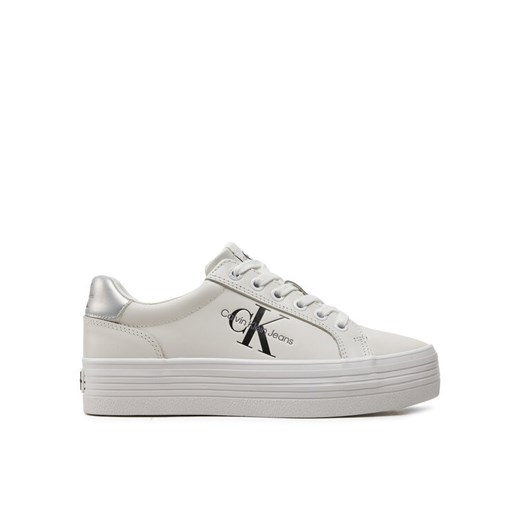 Sneakersy Calvin Klein Jeans Vulc Flatform Laceup Lth YW0YW01474 Biały 41 eobuwie.pl