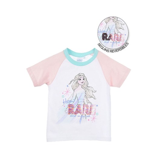 Disney Frozen Koszulka &quot;Kraina Lodu&quot; w kolorze biało-jasnoróżowym ze sklepu Limango Polska w kategorii Bluzki dziewczęce - zdjęcie 183556578