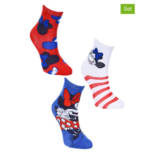 Disney Minnie Mouse Skarpety (3 pary) &quot;Minnie&quot; ze wzorem ze sklepu Limango Polska w kategorii Skarpetki dziecięce - zdjęcie 183556605