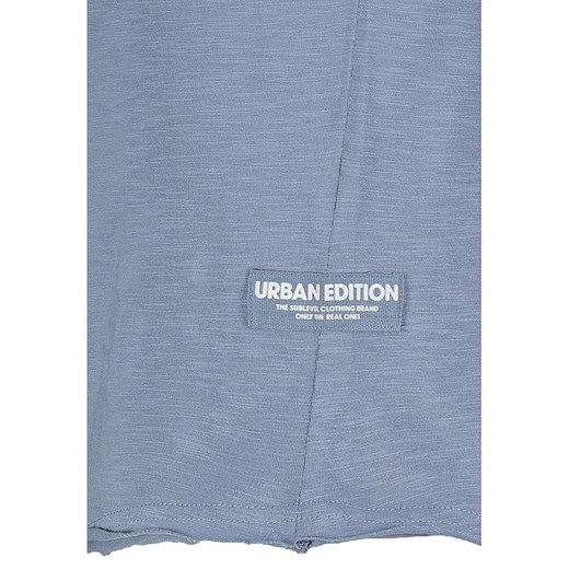 T-shirt męski SUBLEVEL niebieski z krótkimi rękawami