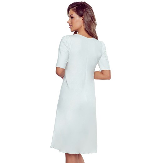 Koszulka nocna damska ecru Flor, Kolor ecru, Rozmiar 3XL, Eldar ze sklepu Intymna w kategorii Koszule nocne - zdjęcie 183557115