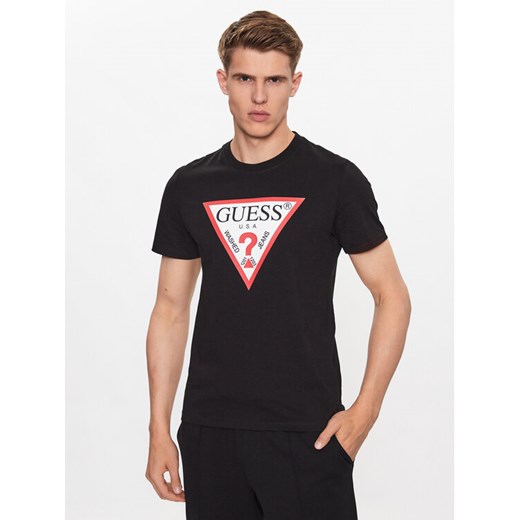 Guess T-Shirt M2YI71 I3Z14 Czarny Slim Fit ze sklepu MODIVO w kategorii T-shirty męskie - zdjęcie 183558326