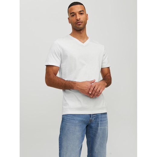 Jack&Jones T-Shirt Basic 12156102 Biały Standard Fit ze sklepu MODIVO w kategorii T-shirty męskie - zdjęcie 183558535