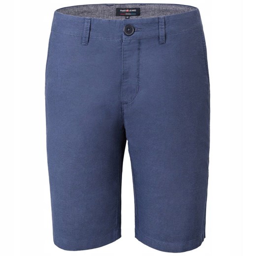 Bawełniane Męskie Krótkie Spodenki (Szorty) - Pako Jeans - Ciemnoniebieskie SPPJNSszortyMARIUSgr ze sklepu JegoSzafa.pl w kategorii Spodenki męskie - zdjęcie 183559867