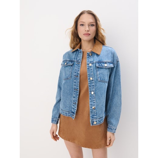 Mohito - Kurtka jeansowa - niebieski ze sklepu Mohito w kategorii Kurtki damskie - zdjęcie 183560169
