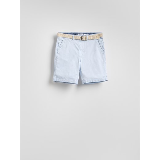 Reserved - Szorty slim fit - jasnoniebieski ze sklepu Reserved w kategorii Spodenki męskie - zdjęcie 183560756