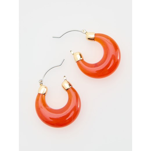 Reserved - Okrągłe kolczyki - pomarańczowy Reserved ONE SIZE Reserved