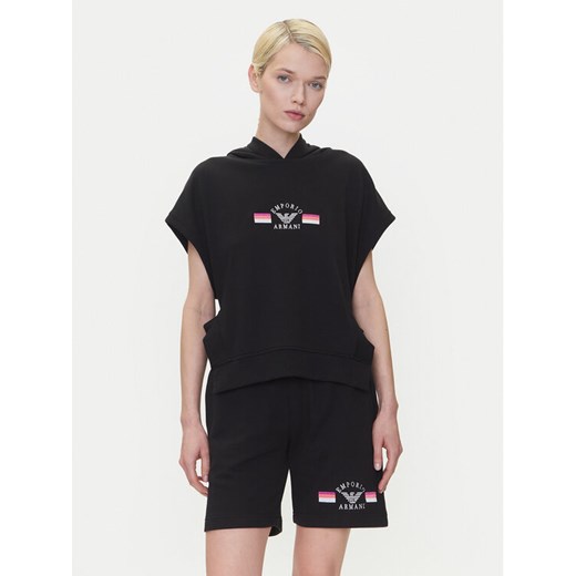 Emporio Armani Underwear Bluza EW000498 AF10882 UC001 Czarny Loose Fit ze sklepu MODIVO w kategorii Bluzy damskie - zdjęcie 183562255
