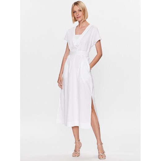 Peserico Sukienka codzienna S02893A Biały Regular Fit ze sklepu MODIVO w kategorii Sukienki - zdjęcie 183562257