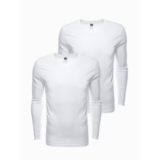 Zestaw longsleeve męski V-NECK - mix 2-pak V3 Z41 ze sklepu ombre w kategorii T-shirty męskie - zdjęcie 183563175