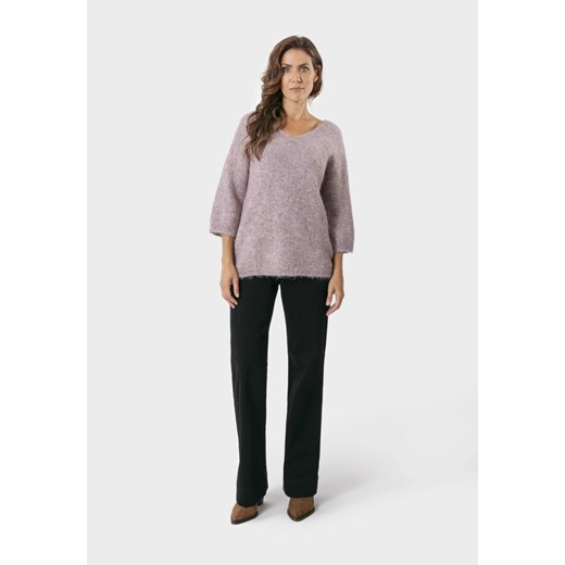Sweter w serek z alpaką ze sklepu Molton w kategorii Swetry damskie - zdjęcie 183565716