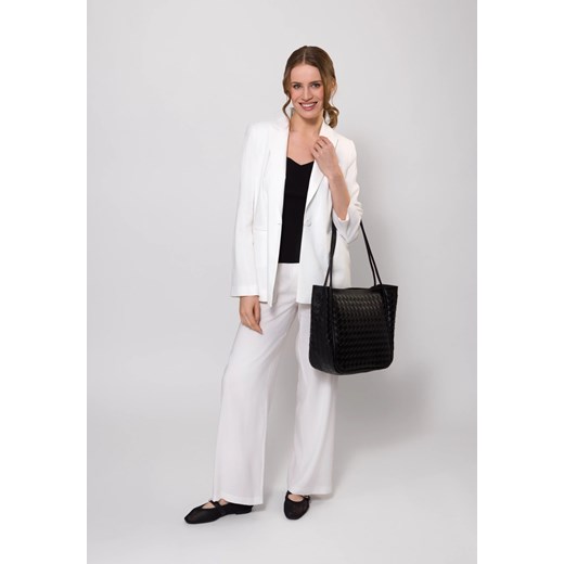 Czarna pleciona shopperka ze sklepu Molton w kategorii Torby Shopper bag - zdjęcie 183565818
