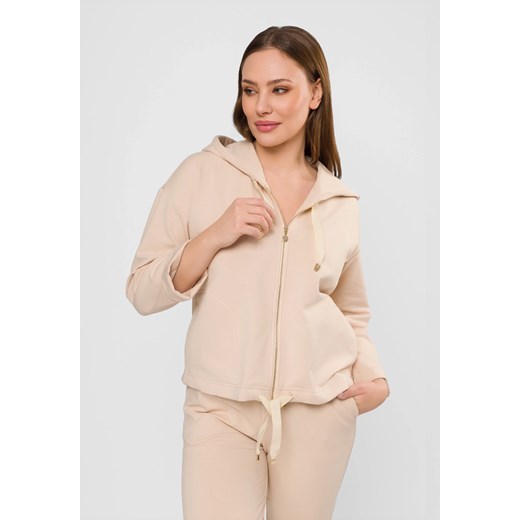 Bawełniana bluza w beżowym kolorze ze sklepu Molton w kategorii Bluzy damskie - zdjęcie 183565906