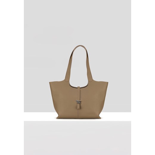 Torebka do ręki w kolorze kamiennego beżu ze sklepu Molton w kategorii Torby Shopper bag - zdjęcie 183566606