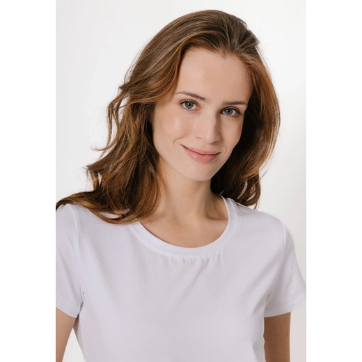 Biały bawełniany t-shirt ze sklepu Molton w kategorii Bluzki damskie - zdjęcie 183567458