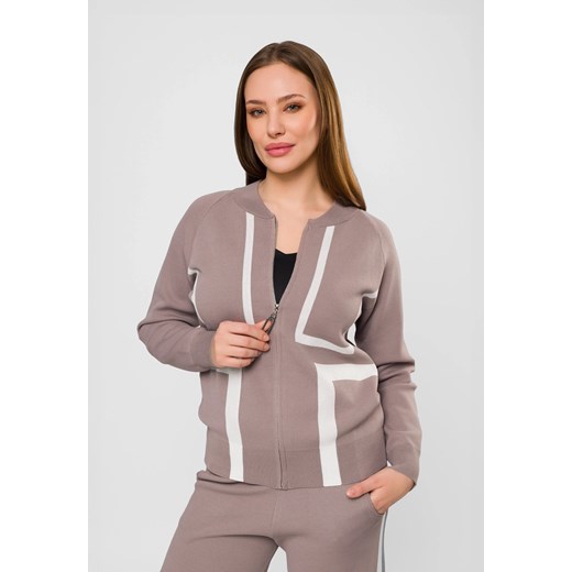 Dzianinowa bluza w geometryczny wzór ze sklepu Molton w kategorii Bluzy damskie - zdjęcie 183567719