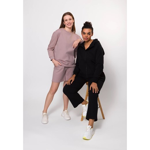 Czarna bawełniana bluza na suwak ze sklepu Molton w kategorii Bluzy damskie - zdjęcie 183568025
